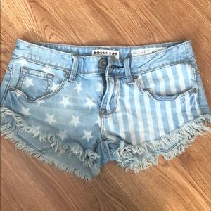Bullhead American Flag denim shorts